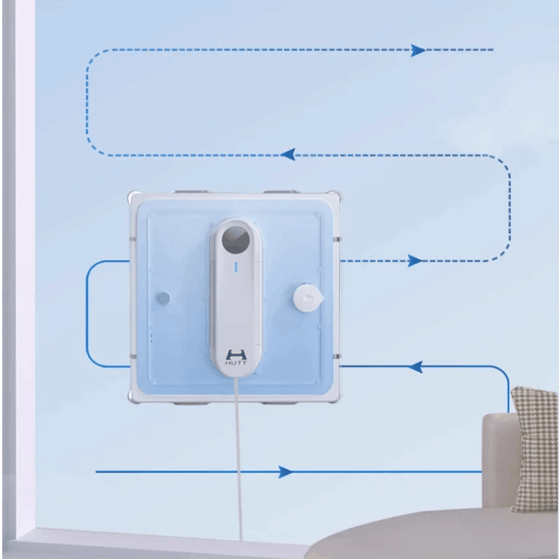 Panoramic transparent Xiaomi HUTT W9 window cleaning robot 4 nozzles spray water, intelligent and environmentally friendly