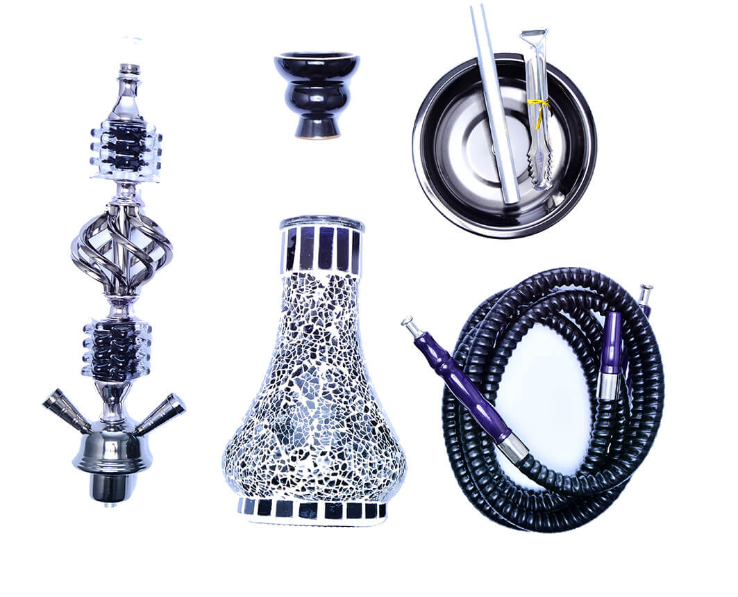 Glass Bong Double Tube Water Pipe Suit Hookah shisha