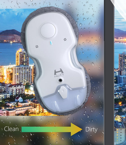 Robot limpiacristales Xiaomi HUTT W9 panorámico transparente 4 boquillas  agua pulverizada, inteligente y respetuoso con el medio ambiente
