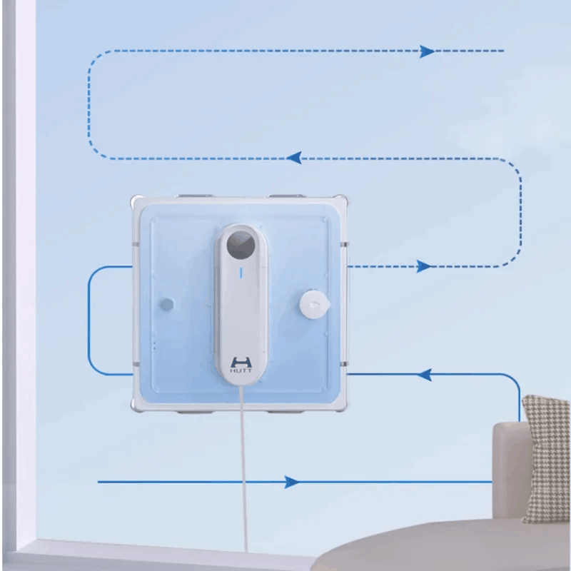 Robot limpiacristales Xiaomi HUTT W9 panorámico transparente 4 boquillas agua pulverizada, inteligente y respetuoso con el medio ambiente